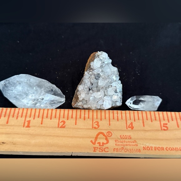 Raw Arkansas Natural Crystal Cluster and Single Crystals - Picture 2 of 6